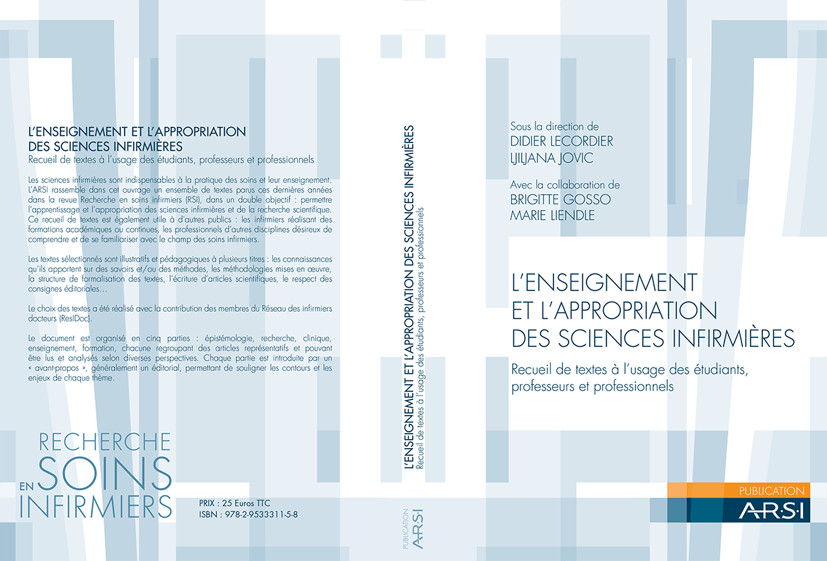 L'enseignement et l'appropriation des sciences infirmières